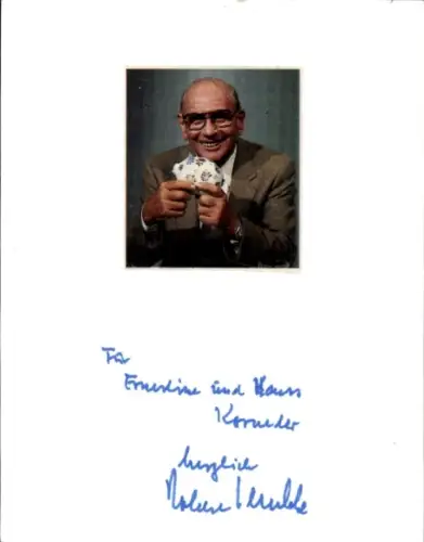 Autogrammkarte Fernsehmoderator Robert Lembke