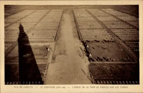 Ak Ablain Saint Nazaire Pas de Calais, Notre Dame de Lorette, Nationalfriedhof
