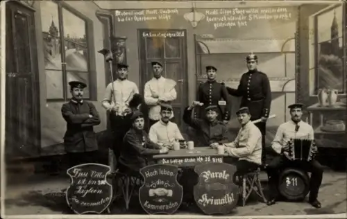 Foto Ak Strasbourg Straßburg Elsass Bas Rhin, Deutsche Soldaten in Uniformen