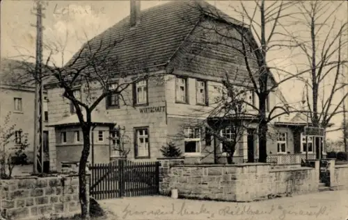 Ak Letmathe Iserlohn im Märkischen Kreis, Gastwirtschaft, Text in verschiedenen Sprachen, Bäume, 