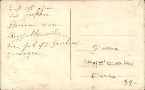 Foto Ak Ribeauvillé Rappoltsweiler Elsass Haut Rhin, Glocke