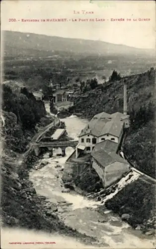 Ak Mazamet Tarn, LE TARN, Flusslandschaft, Brücke, Gebäude, Natur