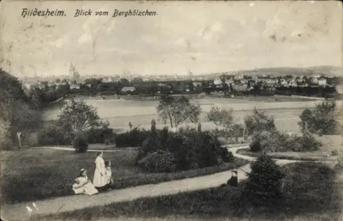 Ak Hildesheim, Blick vom Berghölzchen