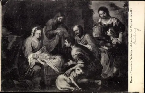 Künstler Ak Bartolomé Esteban Murillo, Adorazione dei Pastori