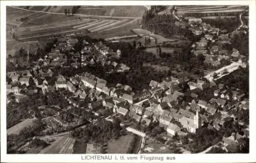 Ak Lichtenau in Baden, Fliegeraufnahme
