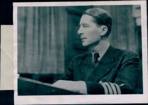 Foto Nürnberger Prozess, Rechtsanwalt Otto Kranzbühler, Verteidiger von Großadmiral Karl Dönitz