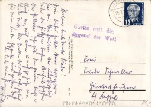Stempel Berlin ruft die Jugend der Welt, DDR