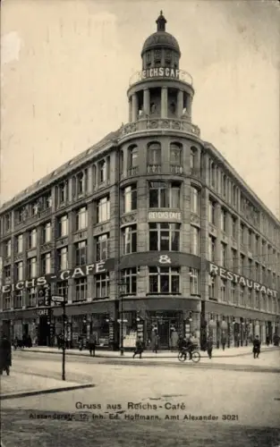 Ak Berlin Mitte, Reichs-Café, Alexanderstraße 12, Inh. Ed. Hoffmann