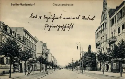 Ak Berlin Tempelhof Mariendorf, Chausseestraße, Geschäfte, Buchdruckerei