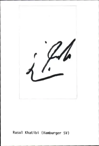 Autogramm Fußballer Rasul Khatibi, Hamburger SV