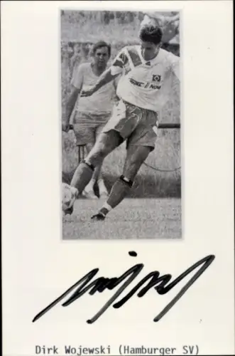 Autogrammkarte Fußballer Dirk Wojewski, Hamburger SV, Autogramm