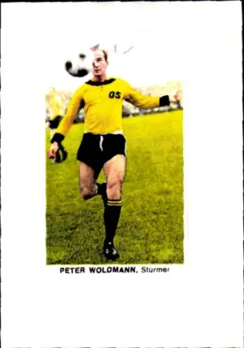Autogrammkarte Fußballer Peter Woldmann, Hamburger SV, Autogramm