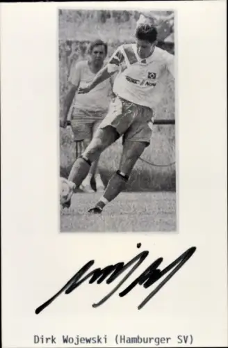 Autogrammkarte Fußballer Dirk Wojewski, Hamburger SV, Autogramm