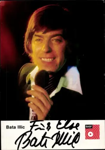 Autogrammkarte Sänger Bata Illic, Portrait, Autogramm