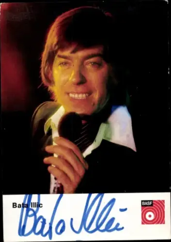 Autogrammkarte Sänger Bata Illic, Portrait, Autogramm