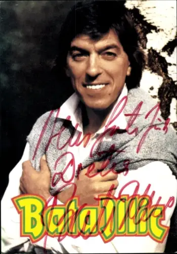 Autogrammkarte Sänger Bata Illic, Portrait, Autogramm