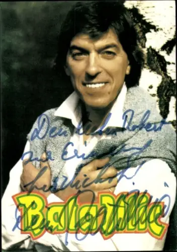 Autogrammkarte Sänger Bata Illic, Portrait, Autogramm