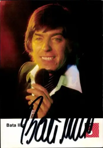Autogrammkarte Sänger Bata Illic, Portrait, Autogramm