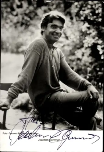 Autogrammkarte Schauspieler und Sänger Joachim Kemmer, Portrait, Autogramm