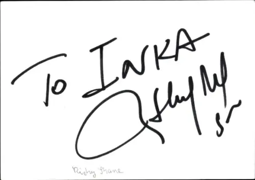 Autogramm vom Sänger Ricky Shane