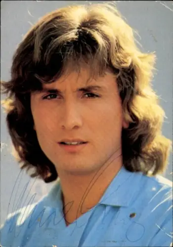 Autogrammkarte Sänger Hannes Schöner, Portrait, Autogramm