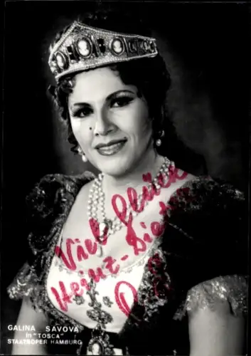Foto Opernsängerin Galina Sawowa, Tosca, Portrait, Autogramm