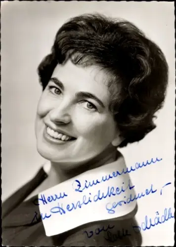 Foto Opernsängerin Lotte Schädle, Portrait, Autogramm