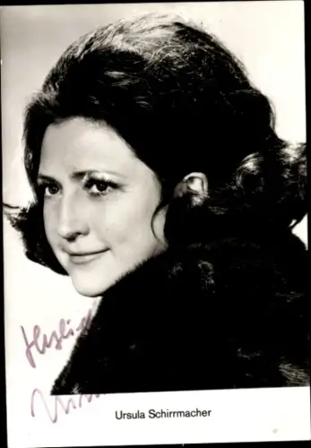 Foto Opernsängerin Ursula Schirrmacher, Portrait, Autogramm