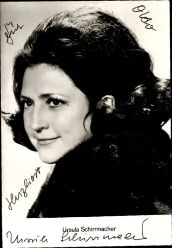 Foto Opernsängerin Ursula Schirrmacher, Portrait, Autogramm