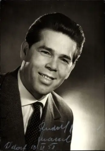 Ak Opernsänger Rudolf Francl, Portrait, Autogramm