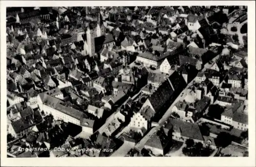 Ak Ingolstadt an der Donau Oberbayern, Luftaufnahme von  viele Dächer, Stadtansicht, 1941