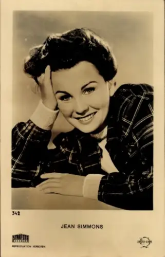 Ak Schauspielerin Jean Simmons, Portrait