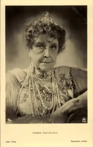 Ak Schauspielerin Adele Sandrock, Portrait, Ross Verlag 1363/1