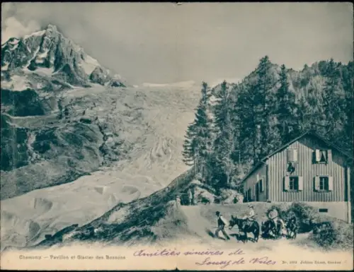 Klapp CPA Chamonix Mont Blanc Haute Savoie, Pavillon, Glacier des Bossons