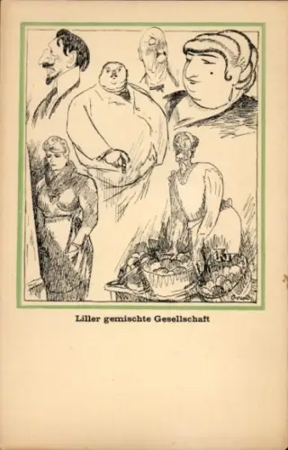 Künstler Ak Arnold, Karl, Liller gemischte Gesellschaft, Liller Kriegszeitung