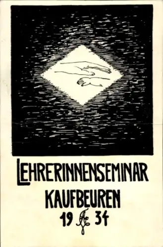 Ak Kaufbeuren an der Wertach in Schwaben, Lehrerinnenseminar 1934