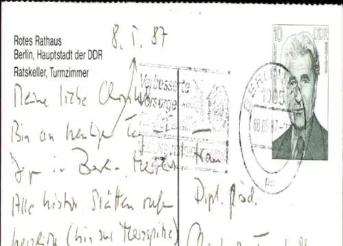 Ak Berlin Mitte, Rotes Rathaus, Ratskeller, Turmzimmer