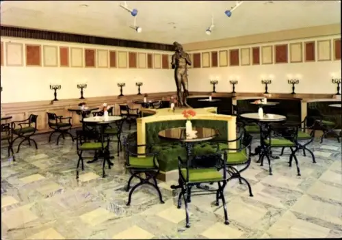 Ak Berlin, Der Palast der Republik, Weinstube, Innenansicht, Statue