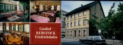 Ak Friedrichshafen am Bodensee, Gasthof Rebstock,  Restaurant, gemütliches Nebenzimmer, Wirtschaf