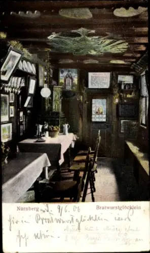 Ak Nürnberg in Mittelfranken, Bratwurstglöcklein