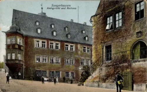 Ak Sangerhausen am Harz,  Amtsgericht, Rathaus,  Gebäude