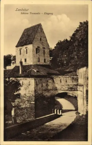 Ak Landshut in Niederbayern, Schloss Trausnitz, Eingang, Landshut