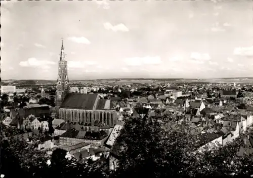 Ak Landshut in Niederbayern, Stadtblick auf  Kirchturm,  Gebäude