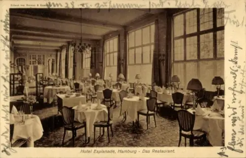 Ak Hamburg Mitte Altstadt, Hotel Esplanade, Das Restaurant