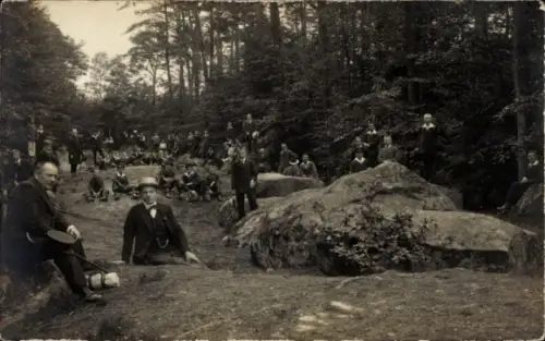 Foto Ak Rüstringen Wilhelmshaven, Jugendgruppe der christlichen Gewerkschaft, Wanderung