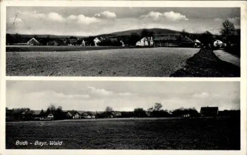 Ak Buch in Schwaben,  Landschaft mit Feldern und Häusern, keine Persönlichkeiten