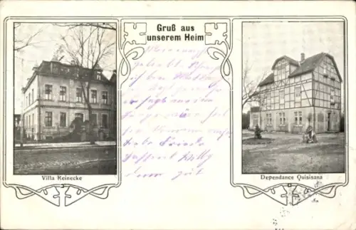 Ak Bad Lippspringe in Westfalen, Villa Reinecke, Dependence Quisisana, Gruß aus unserem Heim
