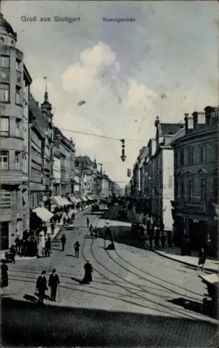 Ak Stuttgart in Württemberg, Koenigstraße,  Geschäfte