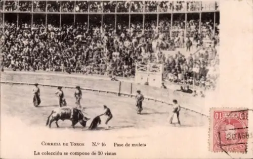 Ak Corrida de Toros, Pase de muleta