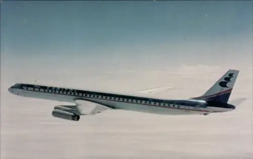 Ak Amerikanisches Passagierflugzeug der Capitol International Airways, Douglas Super DC 8